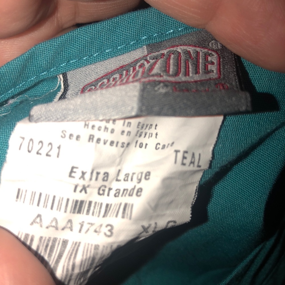Set of teal scrubs